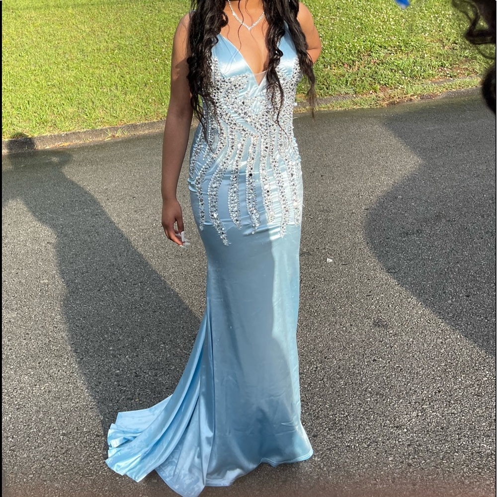 Baby blue formal dress